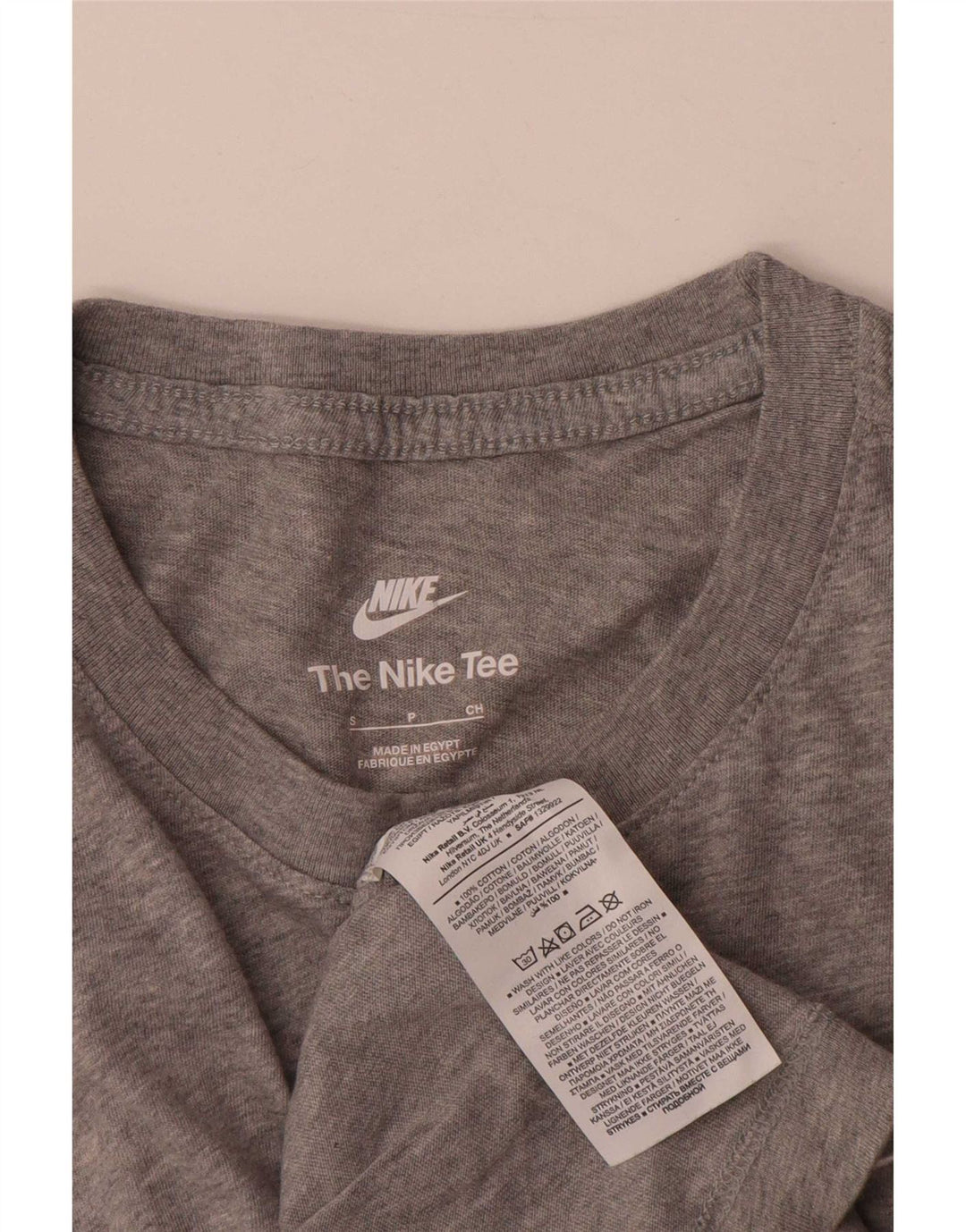 T-shirt męski Nike, mały, szary, bawełniany