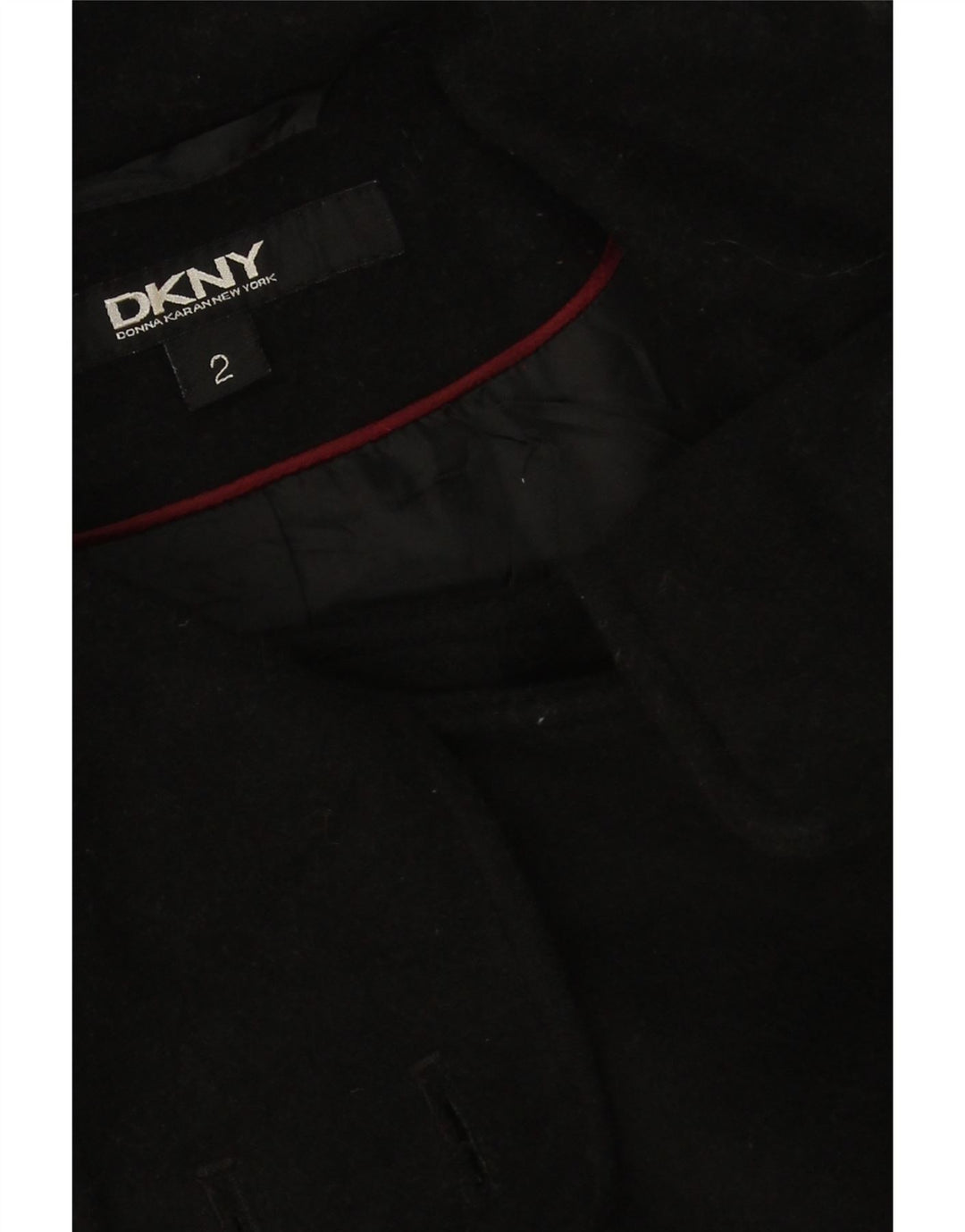 Damski płaszcz oversize Dkny US 2 XS, czarna wełna