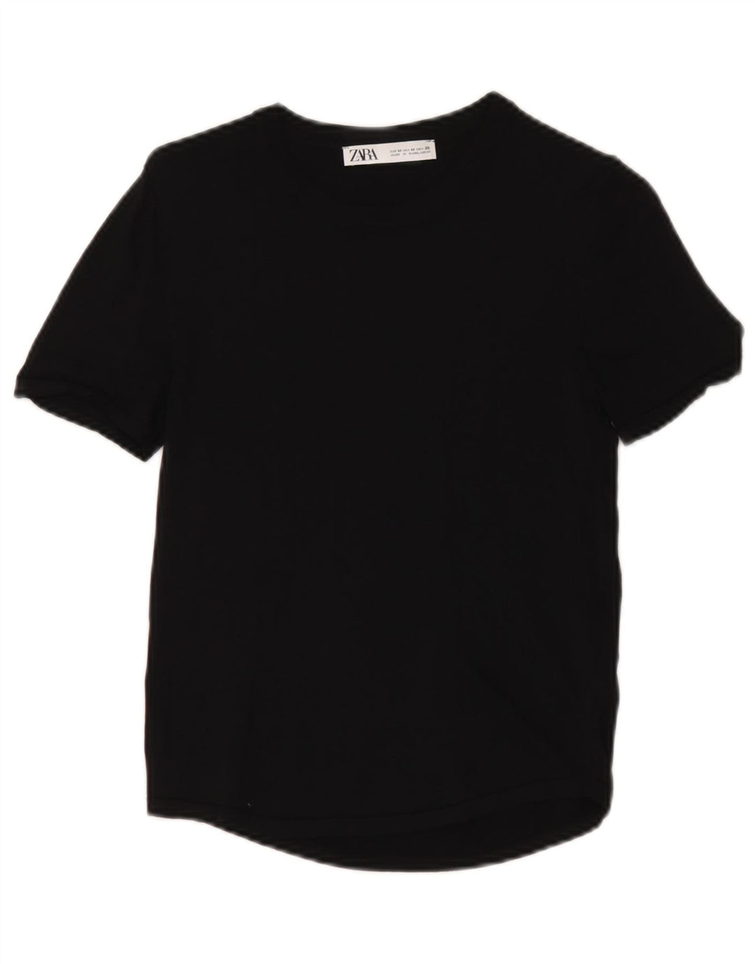 T-shirt damski Zara Top UK 12 Średnia czarna wiskoza