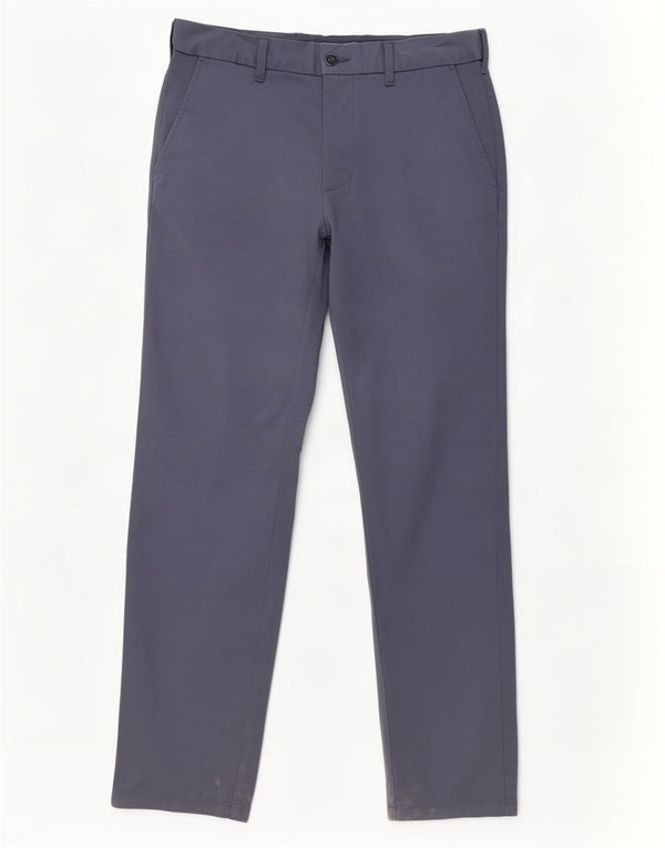 Marks & Spencer Męskie proste spodnie chino W32 L31 Granatowa bawełna