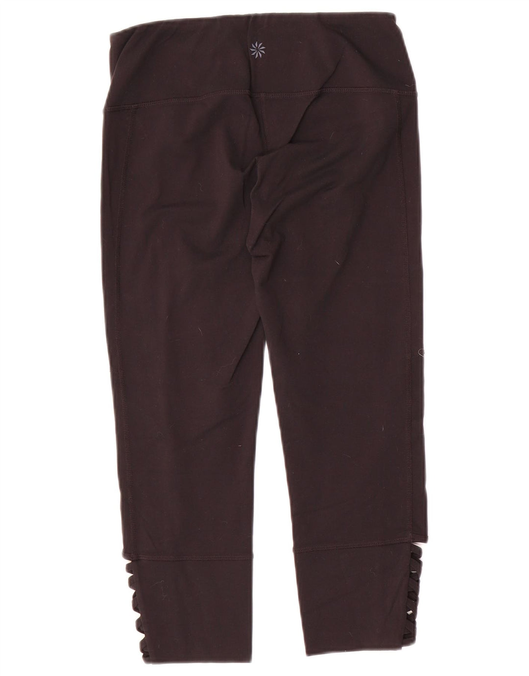 Damskie legginsy Capri ATHLETA UK 10, małe, czarne, nylonowe