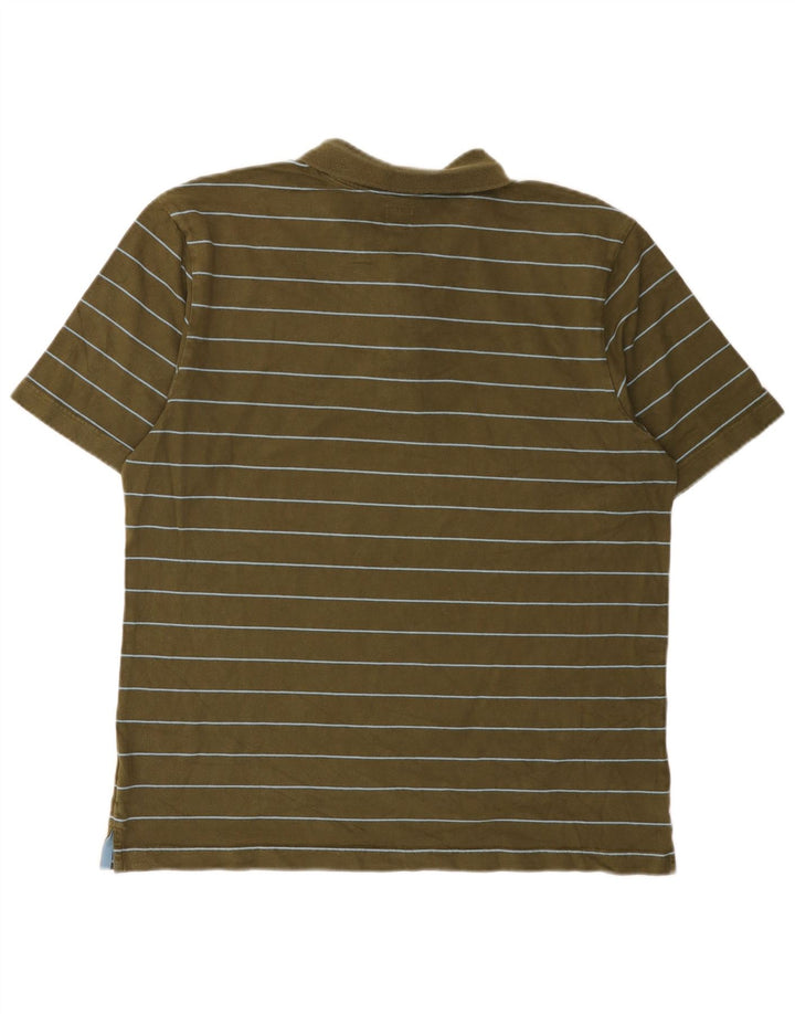 Męska koszulka polo Adidas, duża, w kolorze khaki, w paski