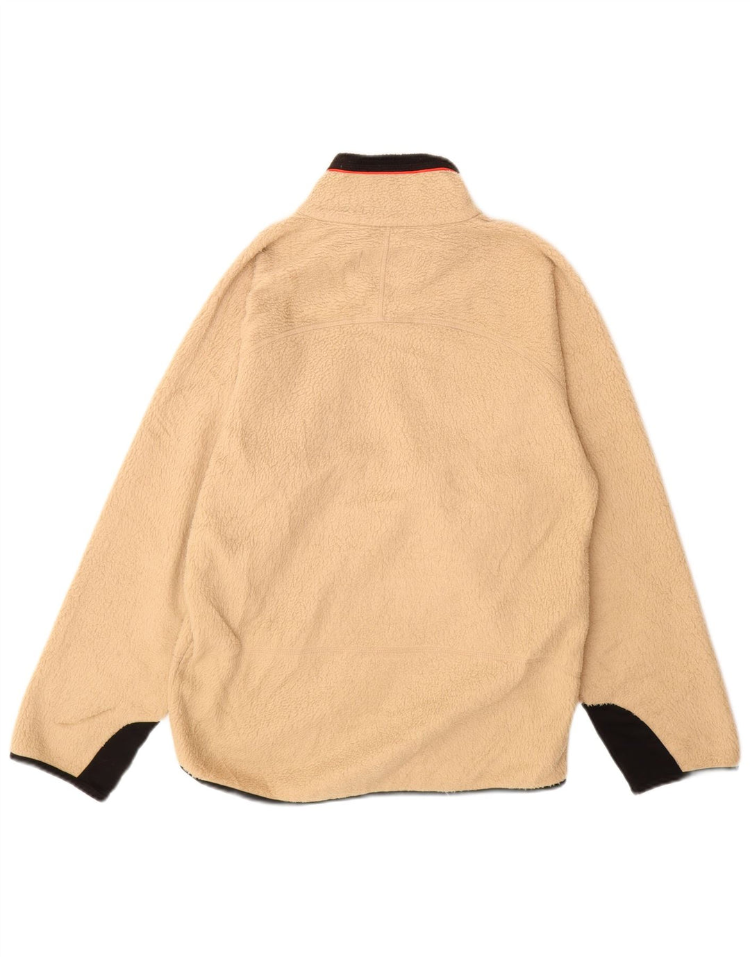 Męska kurtka polarowa Fila Italia UK 36, mały beżowy poliester z blokami kolorów