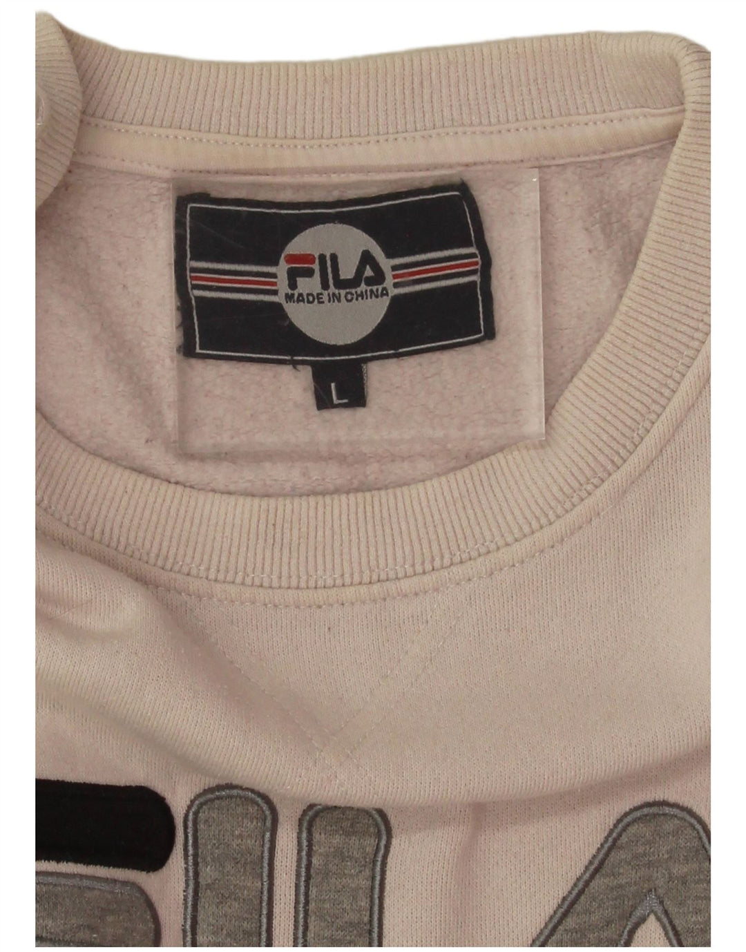 Damska bluza typu oversize typu Crop Fila UK 16, duża w kolorze złamanej bieli