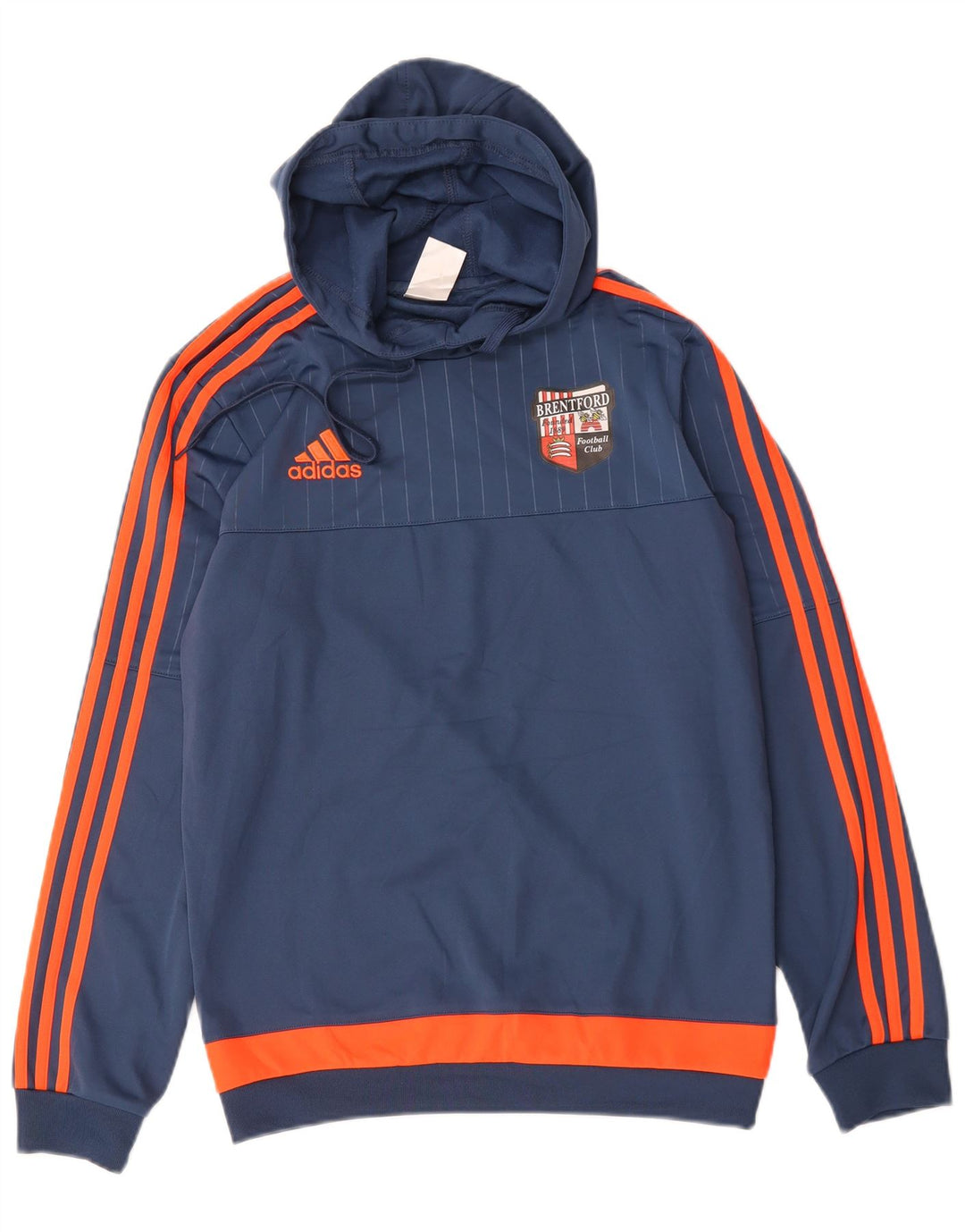 Adidas Męska bluza z kapturem, mała, granatowa, z blokami kolorów, poliestrowa