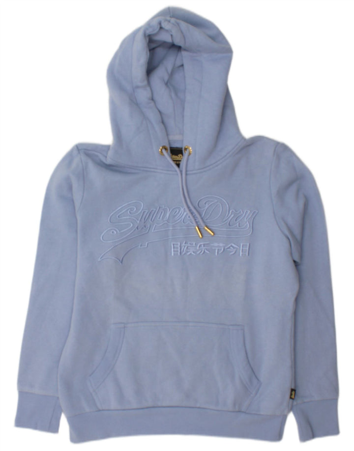 Damski sweter z kapturem Superdry Graphic UK 12, średni niebieski
