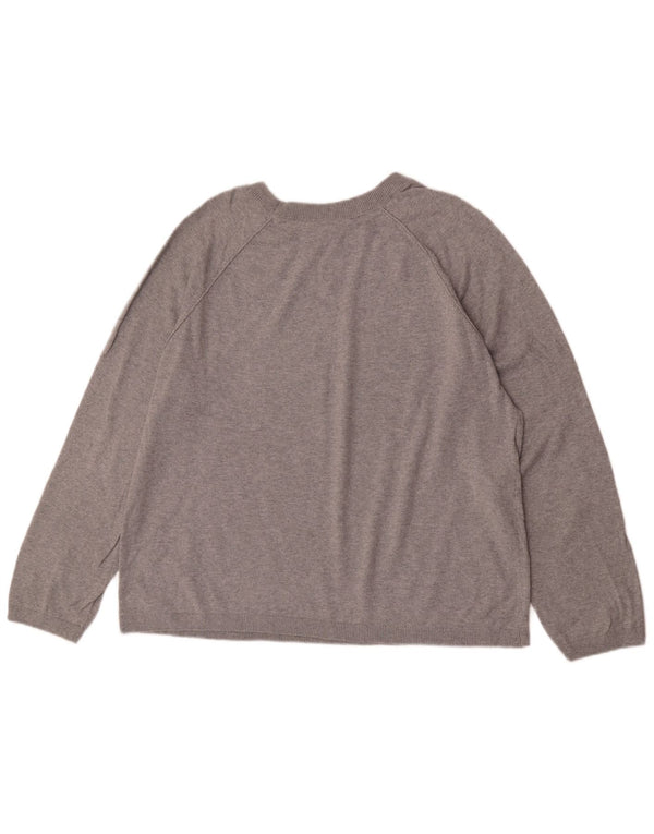 Crew Clothing Damski sweter o luźnym kroju z dekoltem w łódkę, UK 18 XL, szary