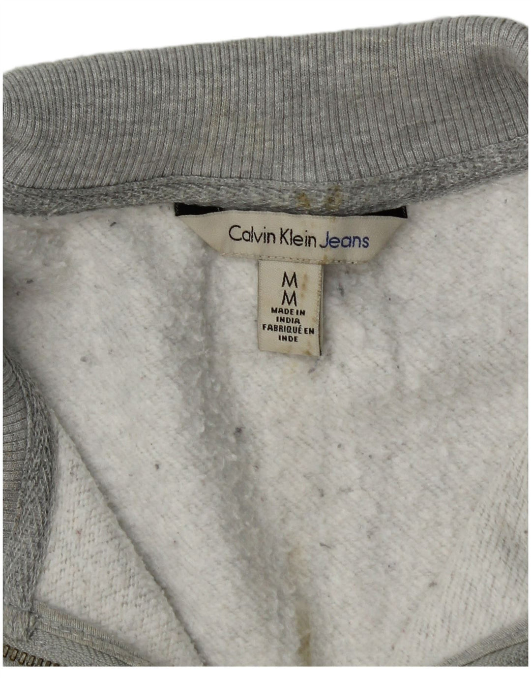 Męski sweter z zamkiem błyskawicznym CALVIN KLEIN JEANS, średnioszary