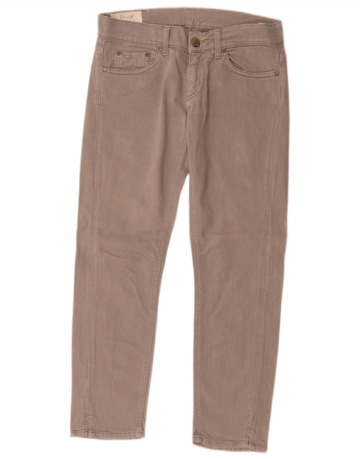 Dżinsy damskie Dondup Crop W27 L26 Szara bawełna