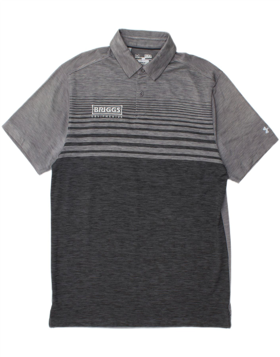 Męska koszulka polo UNDER ARMOUR Heat Gear w średnie szare paski