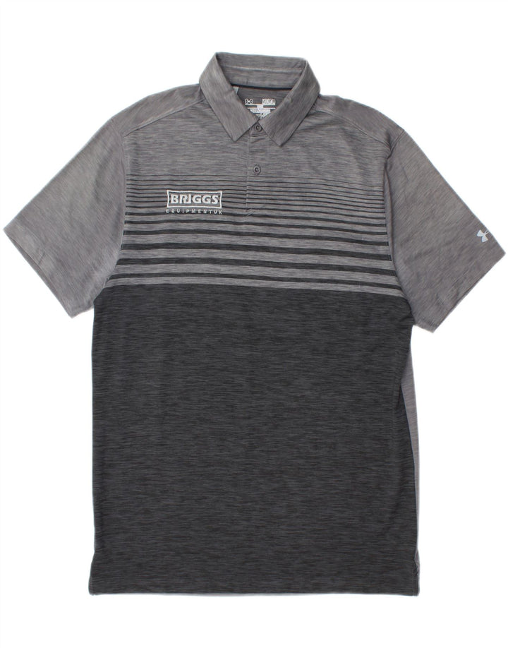 Męska koszulka polo UNDER ARMOUR Heat Gear w średnie szare paski