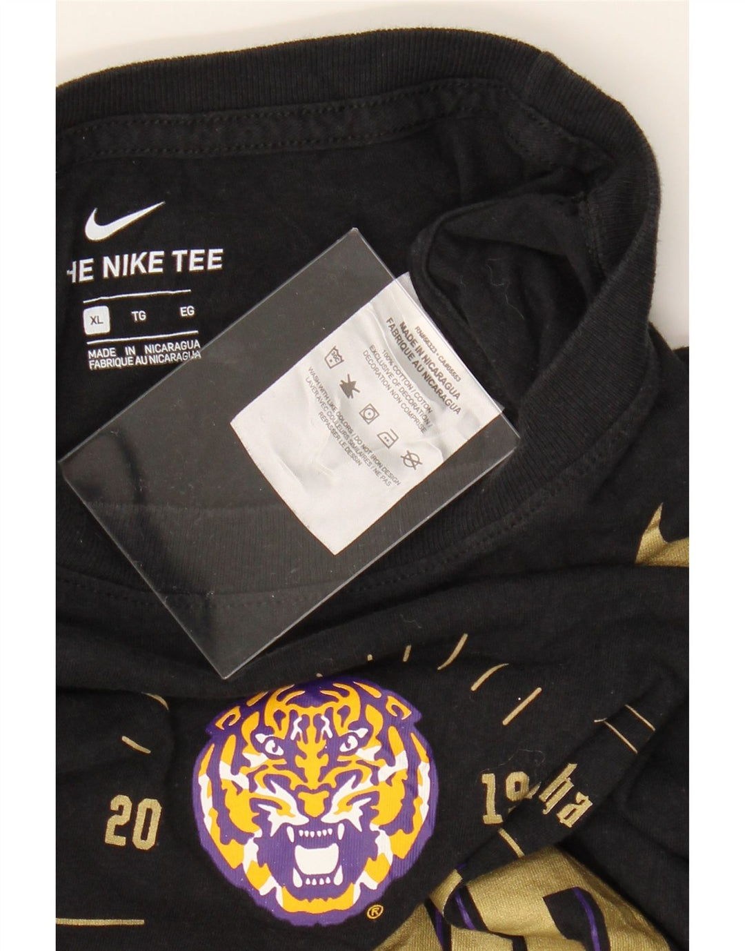 NIKE Mens Graphic Top Long Sleeve XL Black Cotton Vintage Nike and Second-Hand Nike from Messina Hembry 