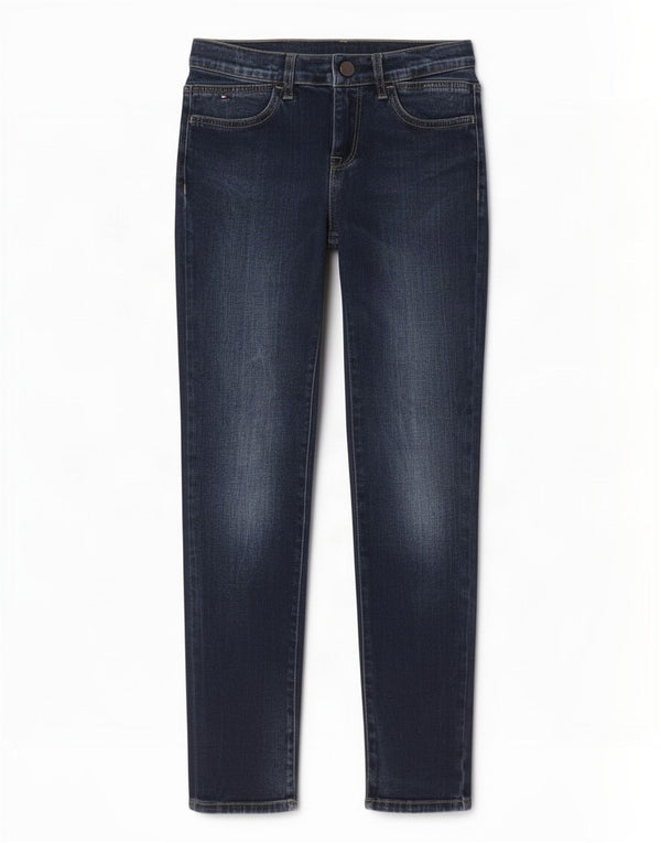 Hilfiger Denim Boys Skinny Jeans 11-12 Years W24 L28 Navy Blue Cotton