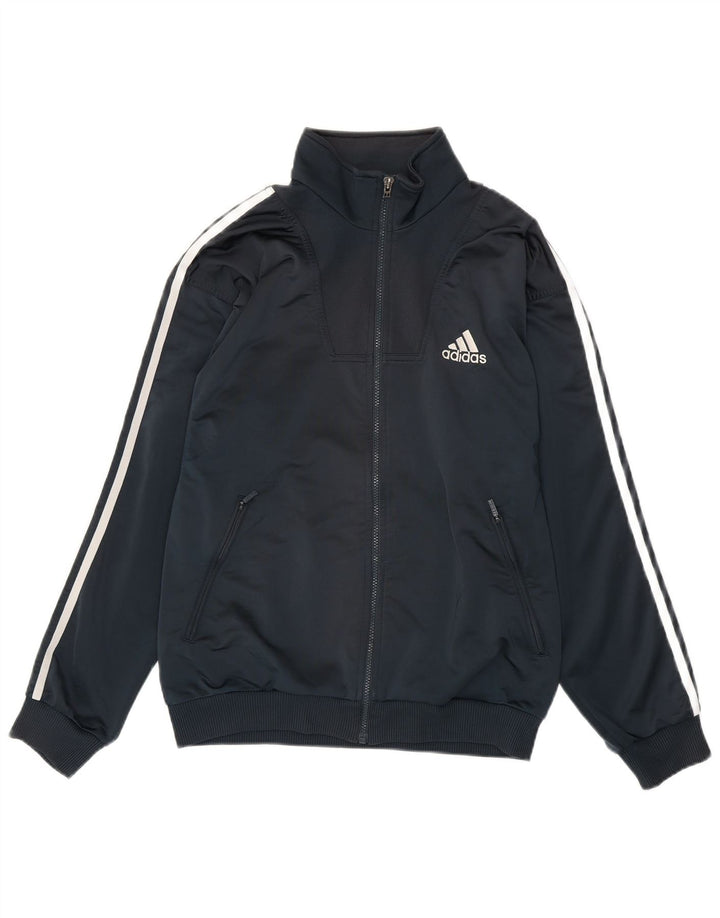 ADIDAS Mens Tracksuit Top Jacket Medium Navy Blue Sports