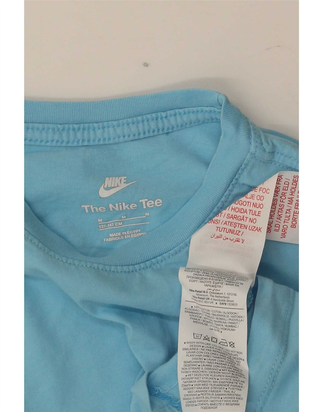 T-shirt chłopięcy Nike w wieku 10–11 lat, średni niebieski, bawełniany