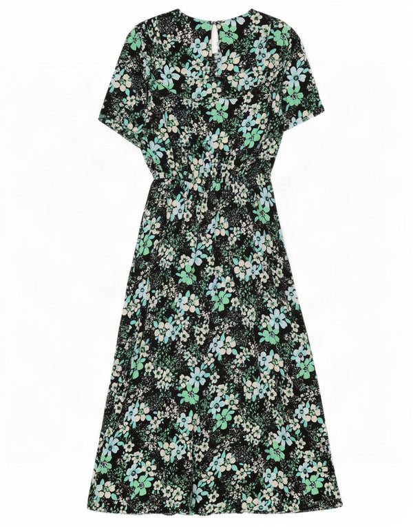 Marks & Spencer Damska sukienka maxi UK 10 Small, wielokolorowa wiskoza w kwiaty