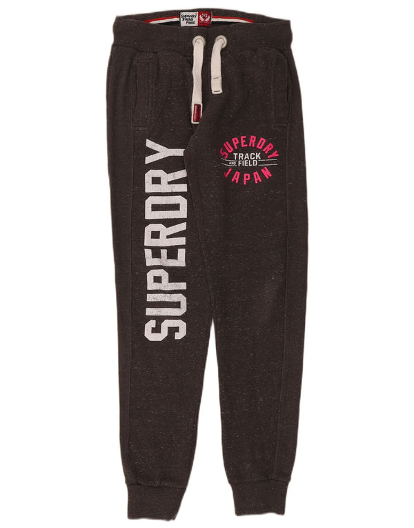 Damskie spodnie dresowe Superdry Graphic Joggers UK 10 Small Grey Flecked