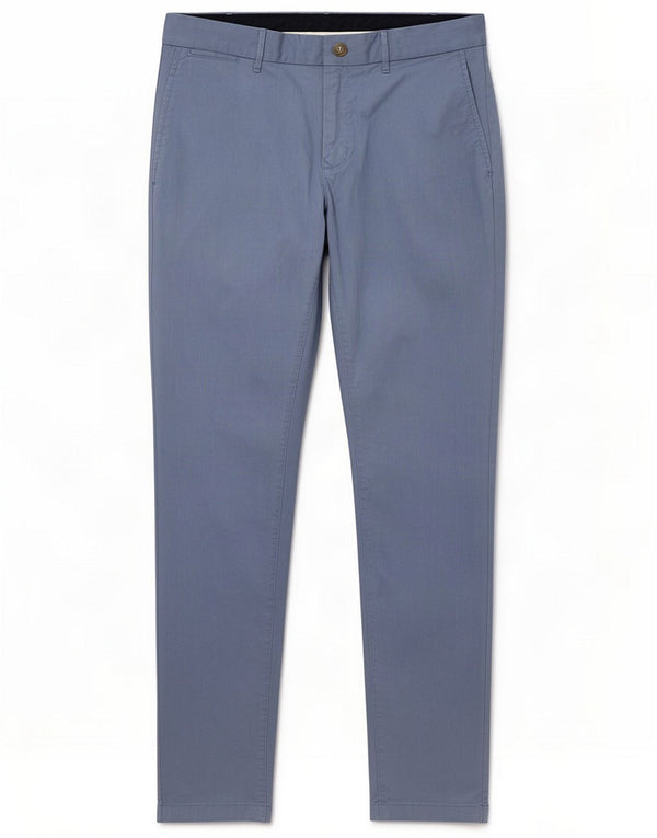 Tommy Hilfiger Mens Straight Chino Trousers W32 L32 Blue Striped Cotton