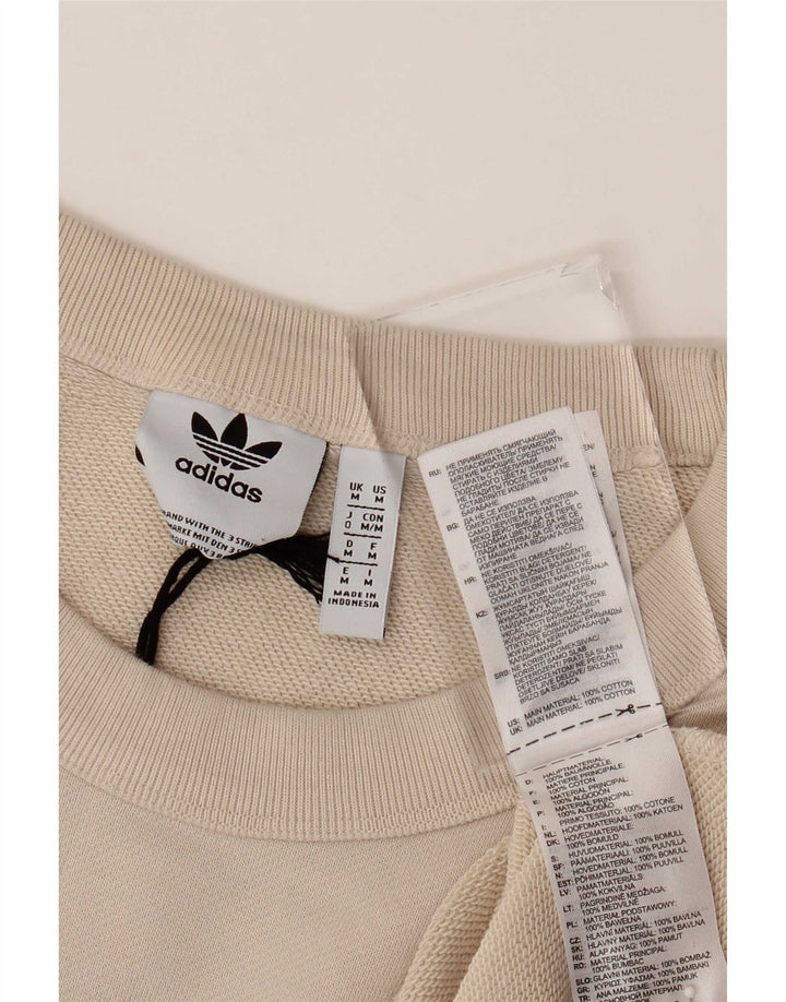 Adidas Męska Bluza Sweter Średni Beżowy Bawełna