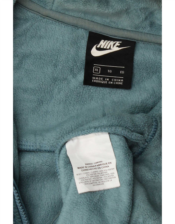 Damska kurtka polarowa z kapturem Nike UK 18 XL, niebieska, poliestrowa