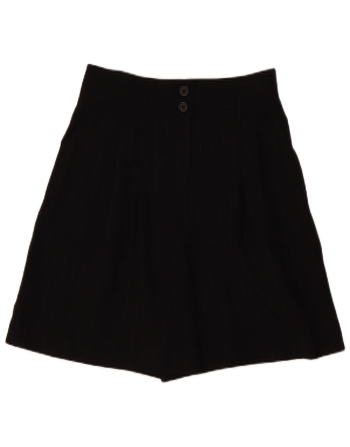 Damskie bermudy Zara z szerokimi nogawkami i wysokim stanem, średnie W28, czarne prążki