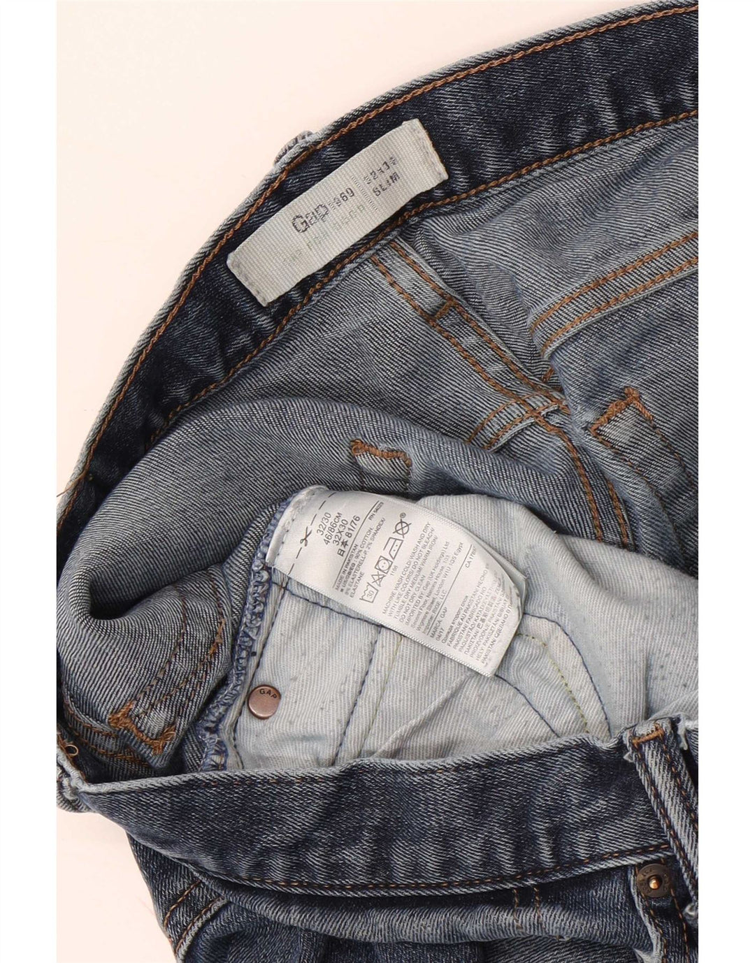 Damskie jeansy Gap Slim W32 L30 Niebieskie bawełniane