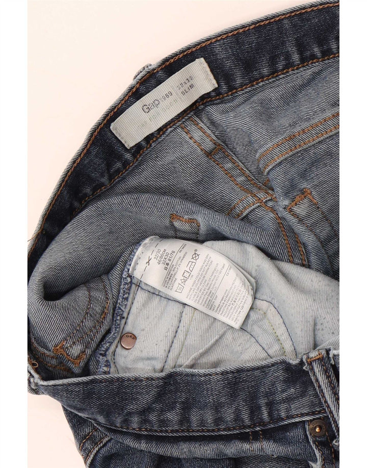 Damskie jeansy Gap Slim W32 L30 Niebieskie bawełniane