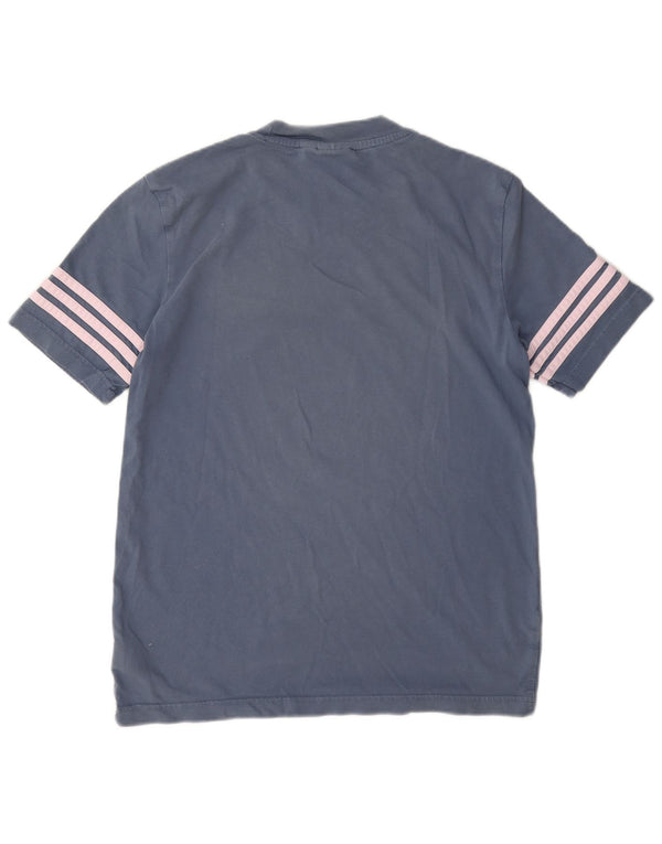 Damska koszulka graficzna Adidas Top UK 10 Small Blue Cotton