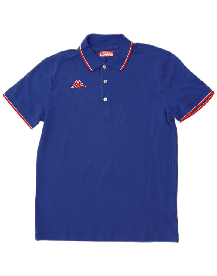 Męska koszulka polo Kappa, duża niebieska