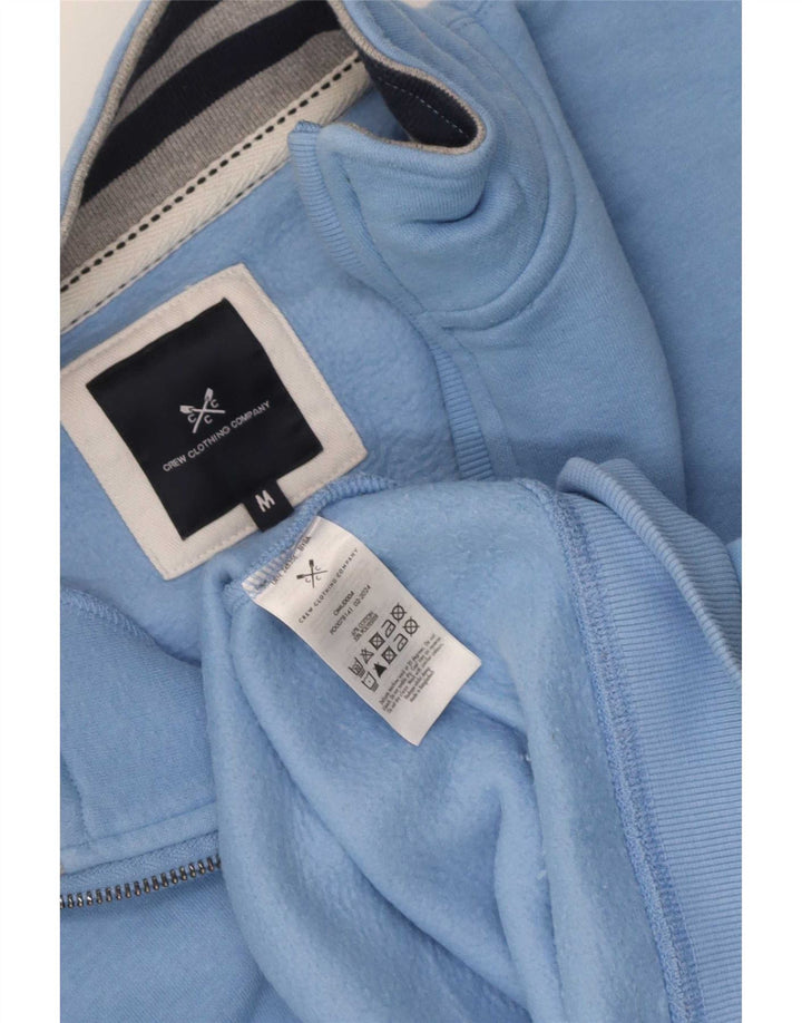 Crew Clothing Męska bluza z zamkiem błyskawicznym, średnioniebieska, bawełniana