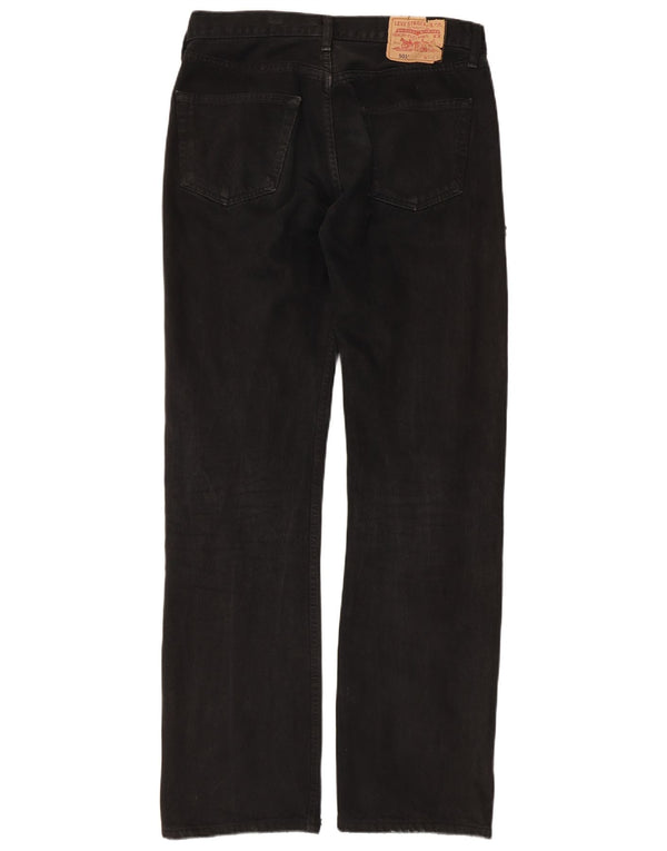 Męskie dżinsy Levi's 501 Straight W32 L34 Czarna bawełna