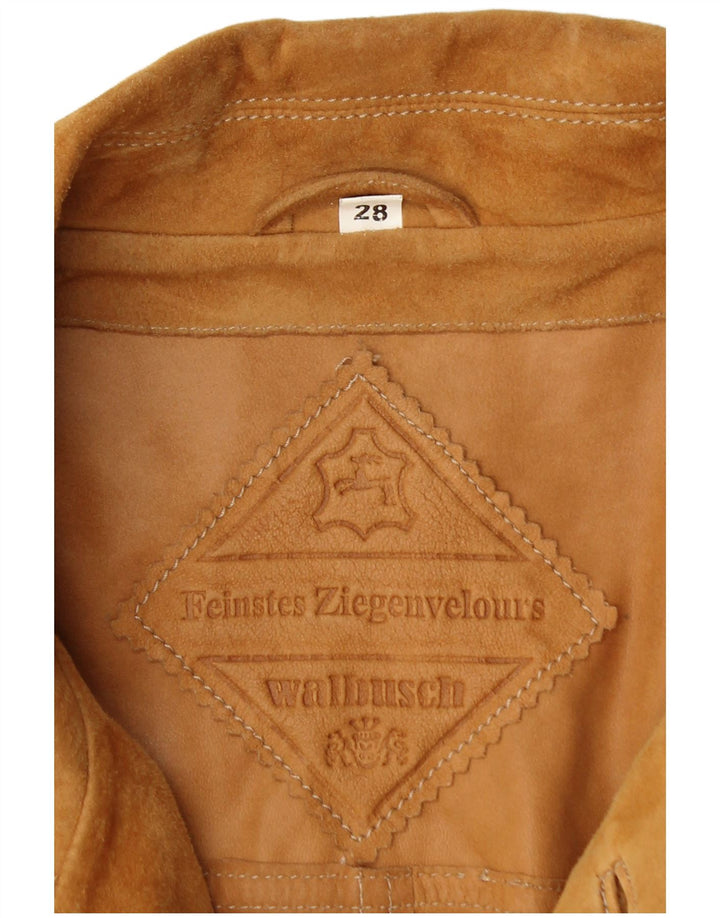 Zamszowa kurtka męska WALBUSCH UK 42 XL, brązowa skóra