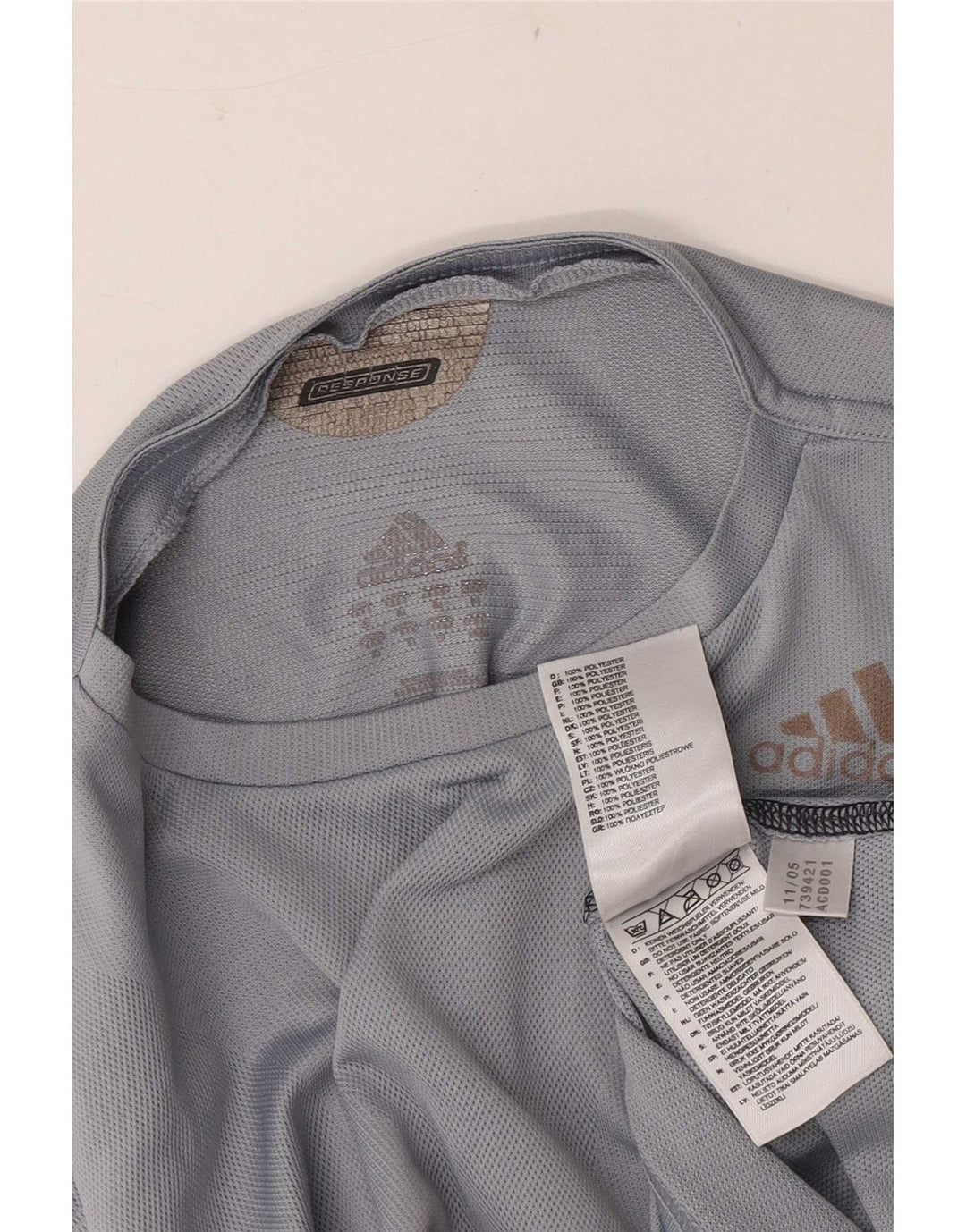 Adidas Męska koszulka Climacool z długim rękawem, średnioszara, poliestrowa