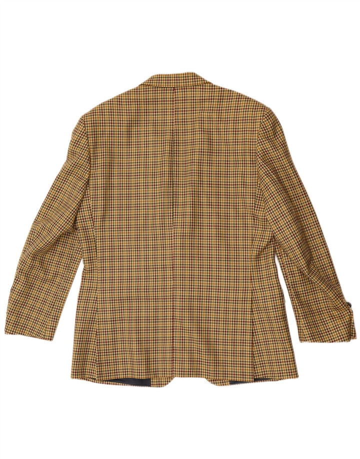 Męska marynarka zapinana na 2 guziki Caracciolo IT 52 XL Brązowa pepitka