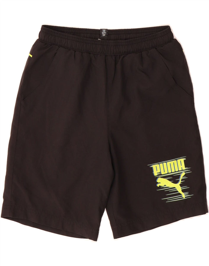 PUMA Boys Graphic Sport Shorts 11-12 Years  Black Vintage Puma and Second-Hand Puma from Messina Hembry 
