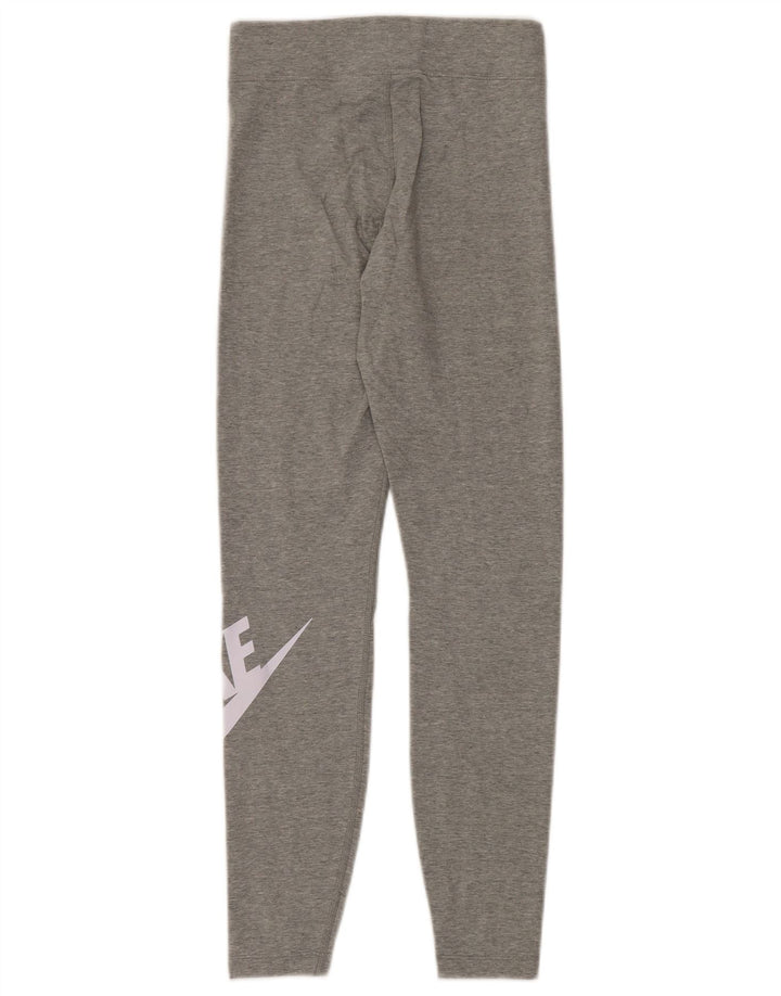 Damskie legginsy NIKE Graphic UK 10 małe, szare, bawełniane