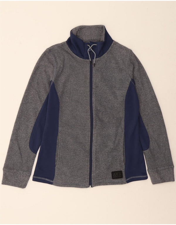 AVIREX Womens Tracksuit Top Jacket UK 14 Medium Grey Colourblock Polyester