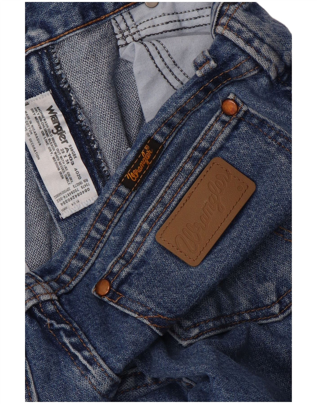 Damskie proste dżinsy Wrangler W29 L36 Niebieskie bawełniane