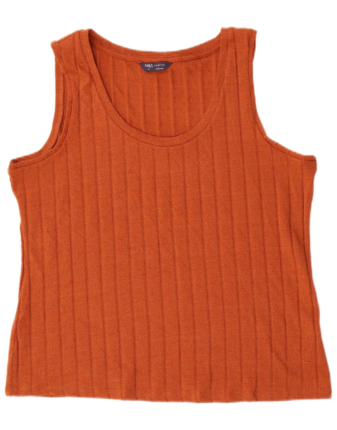 Marks & Spencer Damski top z kamizelką UK 22 3XL Pomarańczowy poliester