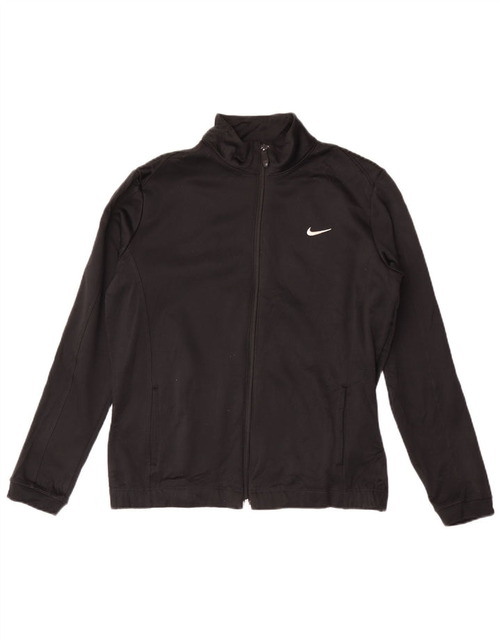 Damska kurtka dresowa Nike Therma-Fit UK 14, średni czarny poliester