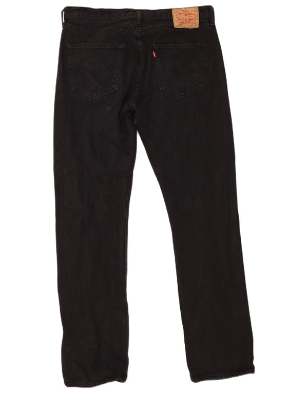 Męskie jeansy LEVI'S 501 Straight W34 L34 Czarne bawełniane