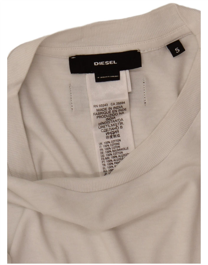 T-shirt męski Diesel, mały, biały, bawełniany