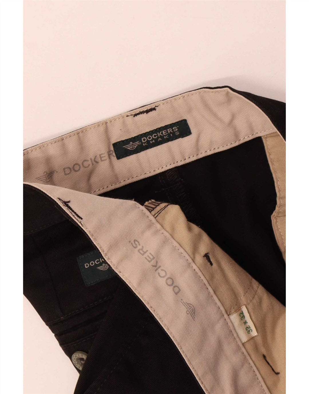 Męskie spodnie chino Dockers khaki proste W32 L32 czarne