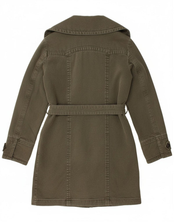 Marlboro Classics Damski płaszcz wiatrówkowy UK 12 Średni zielony bawełniany