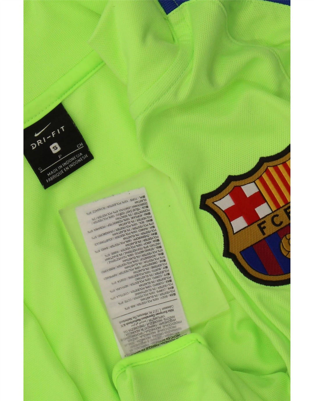 Męska kurtka dresowa Nike FCB, mała, zielona, z blokami kolorów, poliester