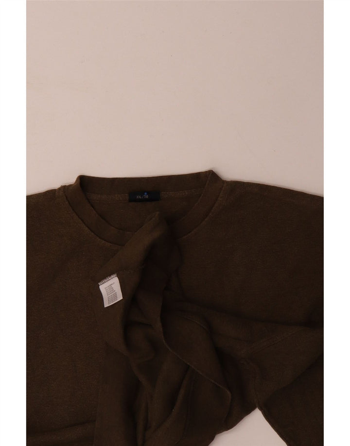DANIEL HECHTER Męski sweter bluzowy 2XL, bawełniany khaki