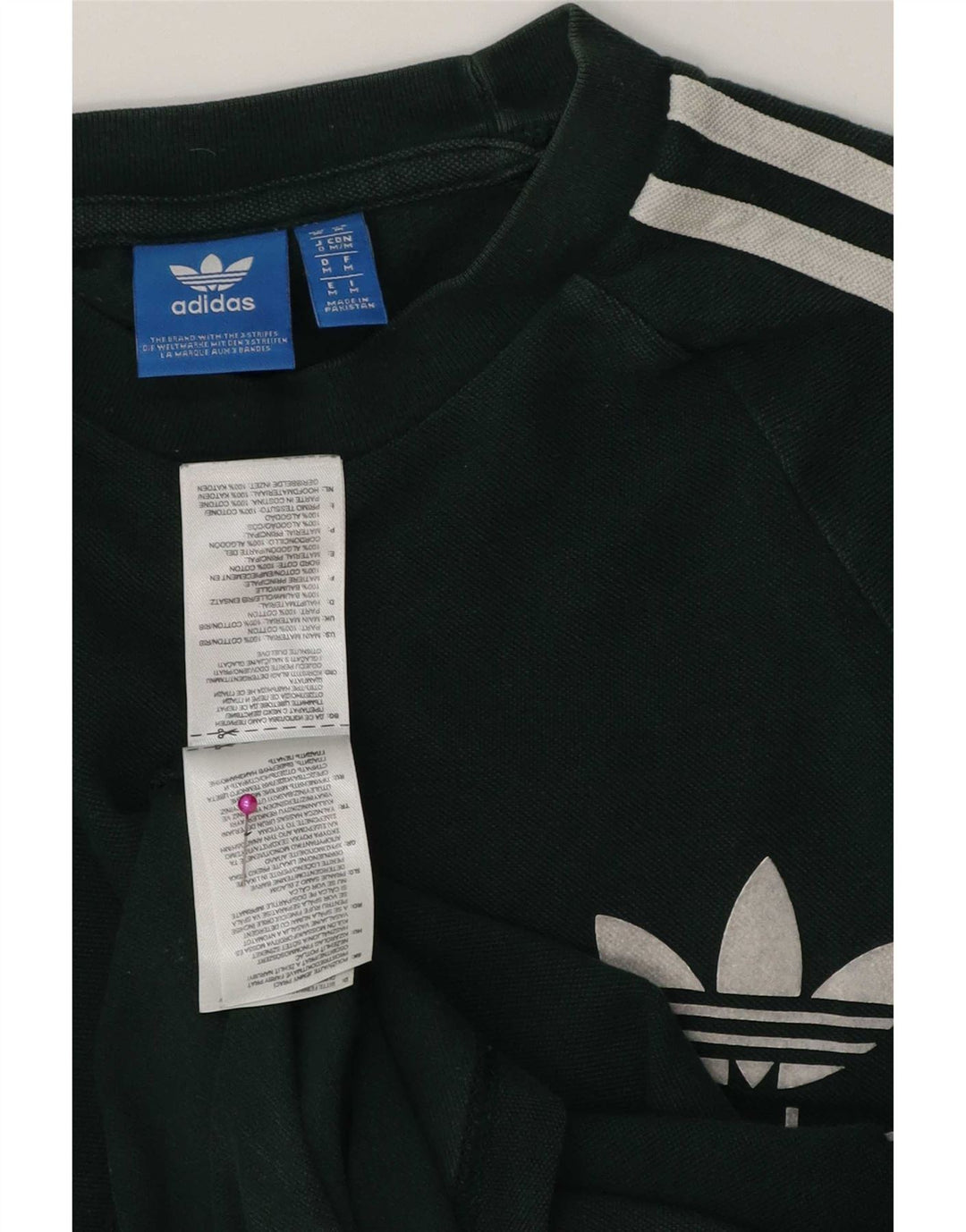 Męska koszulka Adidas z długim rękawem, średnia, zielona bawełna