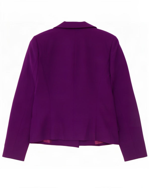 Zara Womens Double Breasted Blazer Jacket UK 14 Large Purple