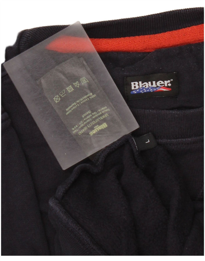 Bluza chłopięca Blauer z grafiką, 13-14 lat, duża, granatowa, bawełniana