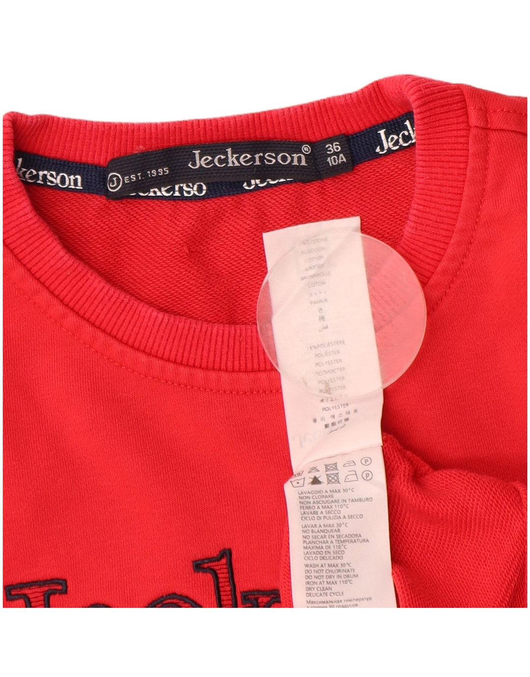 Bluza chłopięca Jeckerson z grafiką, 9-10 lat, czerwona bawełna